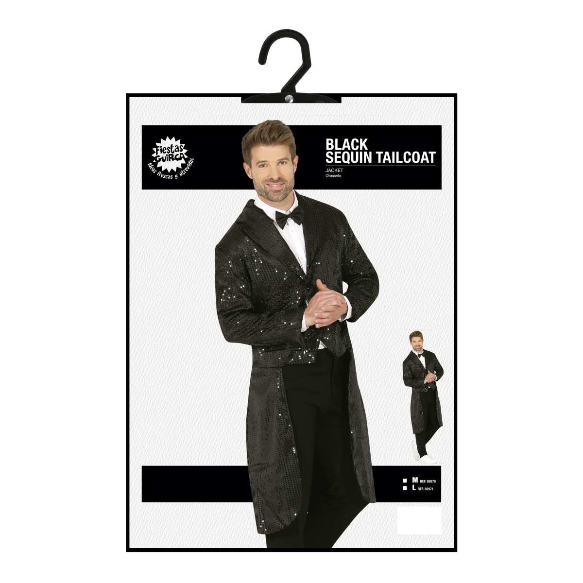 Costume Frac con Paillettes Nero |Uomo_H4_08009