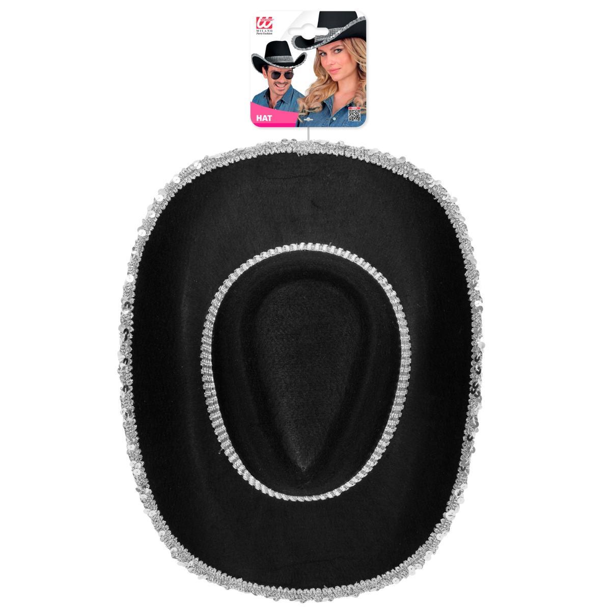 Cappello Cowboy Nero con Strass |_683