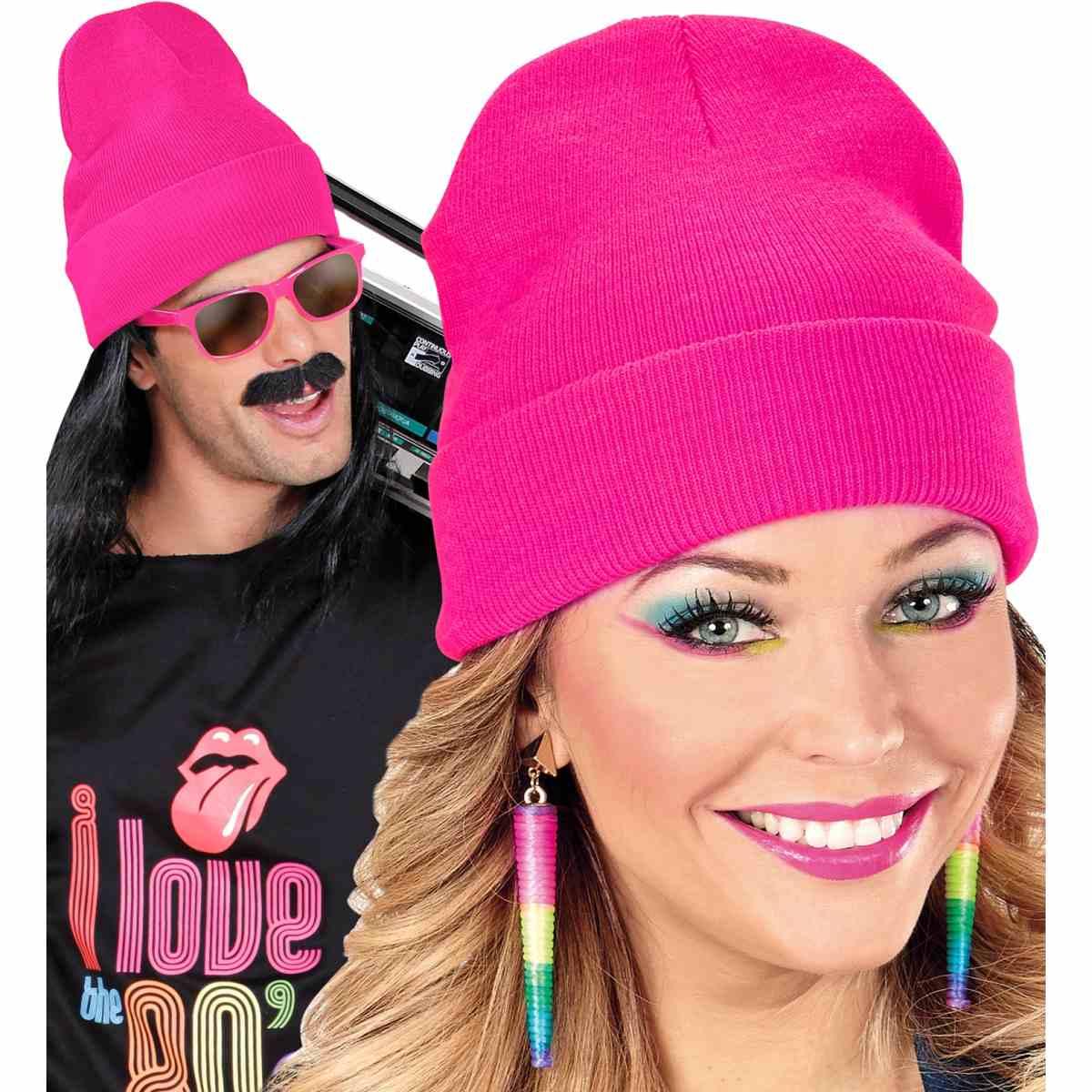 Cappello Berretto Rosa Fluo Lana |_455