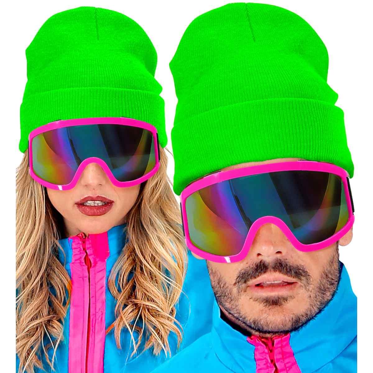 Cappello Berretto Verde Fluo Lana |_462