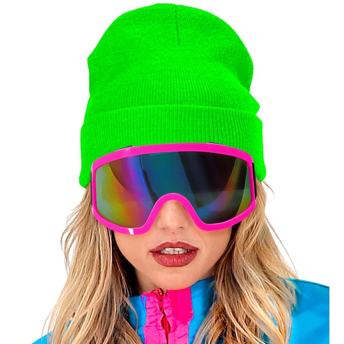 Cappello Berretto Verde Fluo Lana |_462