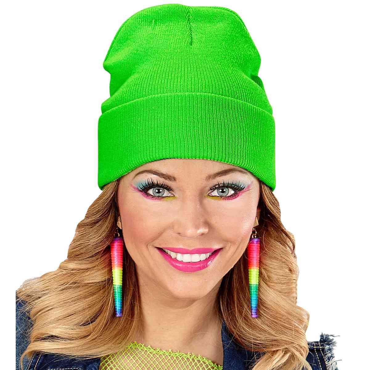Cappello Berretto Verde Fluo Lana |_462