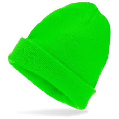 Cappello Berretto Verde Fluo Lana |_462