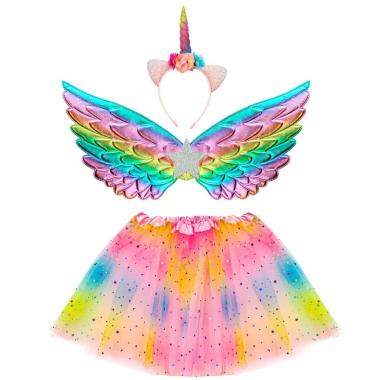 Ali Unicorno Multi con Gonna e Cerchietto |Bambina _232