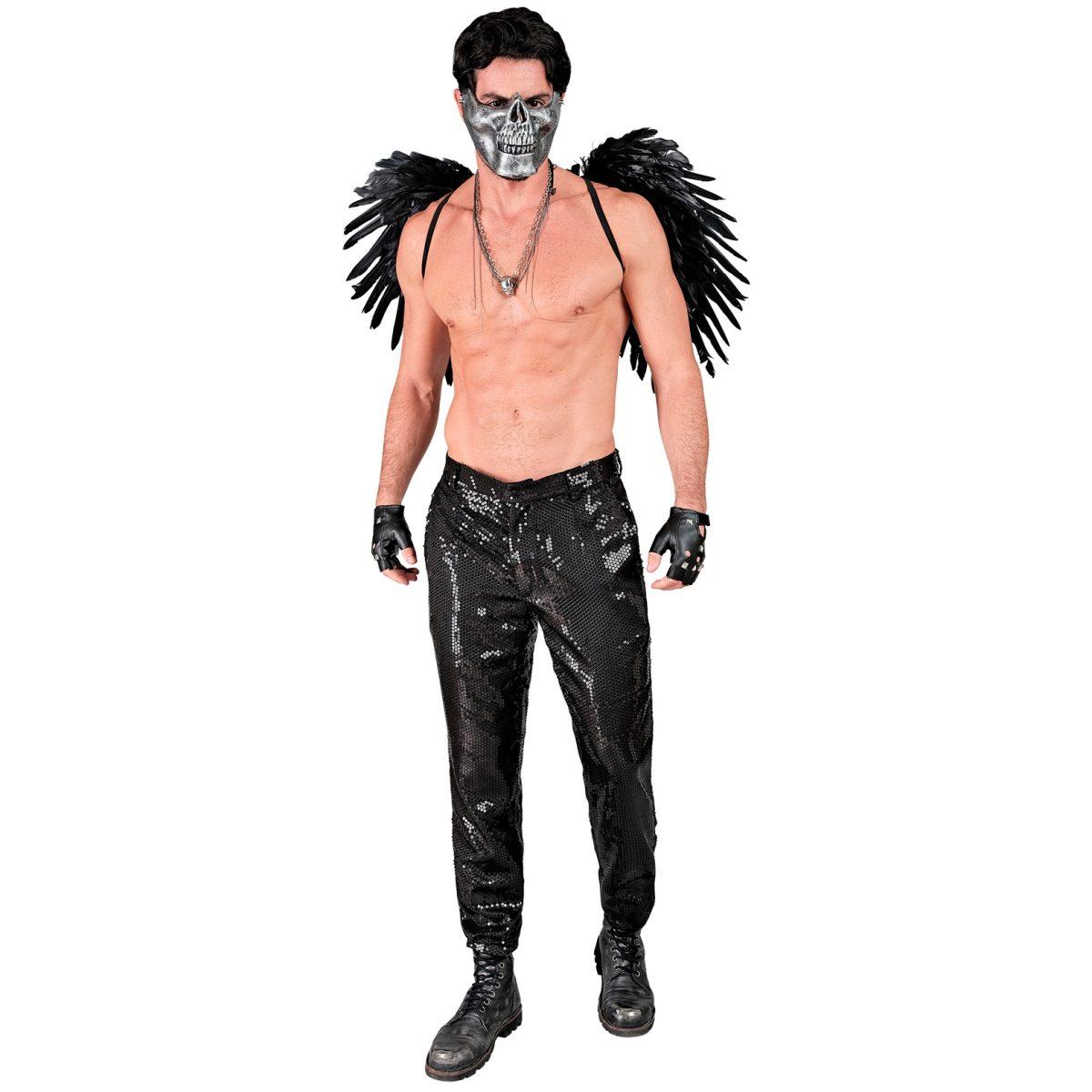 Pantaloni Anni Party Disco Nero con Paillettes |Uomo_E1_03122