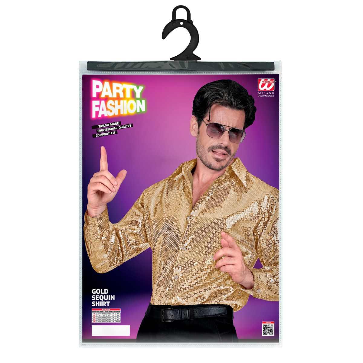 Camicia Party Disco Oro Paillettes |Uomo_G1_05081