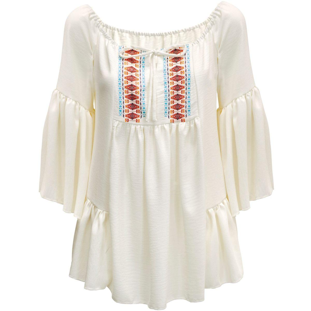 Camicia Hippie Beige con Lacci |Donna_G4_05874