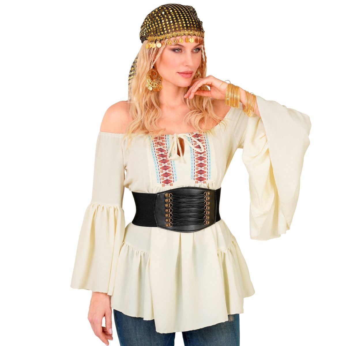 Camicia Hippie Beige con Lacci |Donna_G4_05874