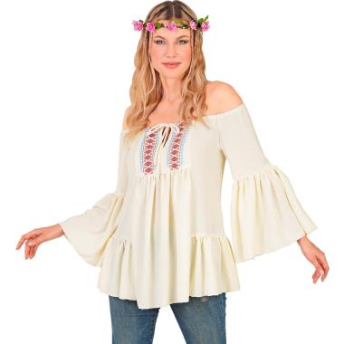 Camicia Hippie Beige con Lacci |Donna_G4_05874
