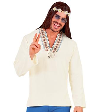 Camicia Hippie Beige con Ricami |Uomo_TN_09995