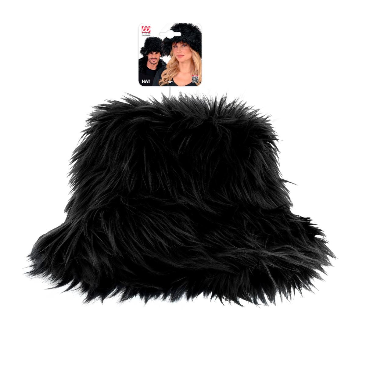 Cappello Pescatore Peluche Nero |_009