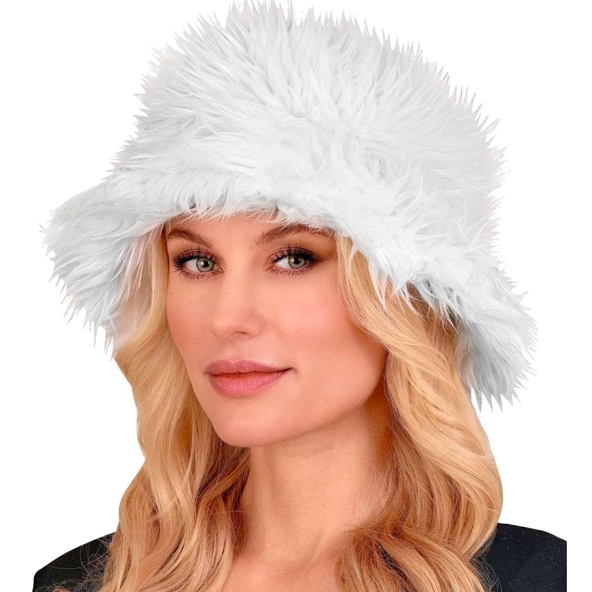 Cappello Pescatore Peluche Bianco |_016