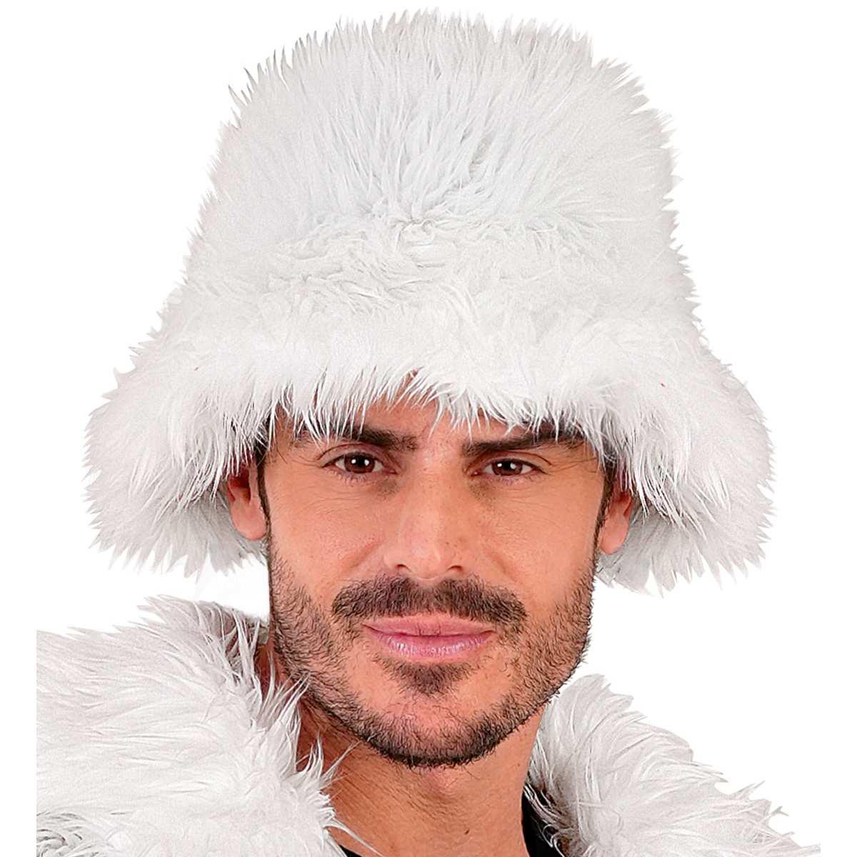 Cappello Pescatore Peluche Bianco |_016