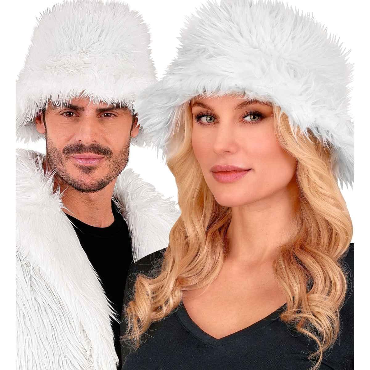 Cappello Pescatore Peluche Bianco |_016