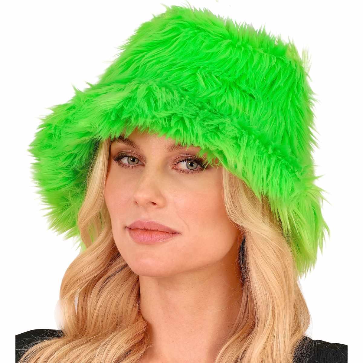 Cappello Pescatore Peluche Verde |_047