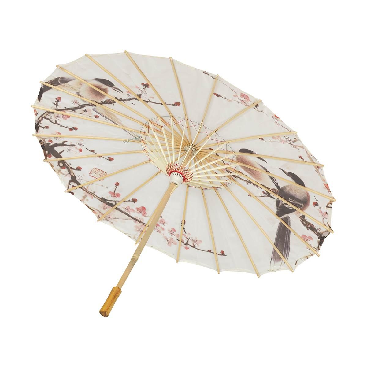Ombrellino Legno e Carta con Decori Orientali cm.Ø82 |_905