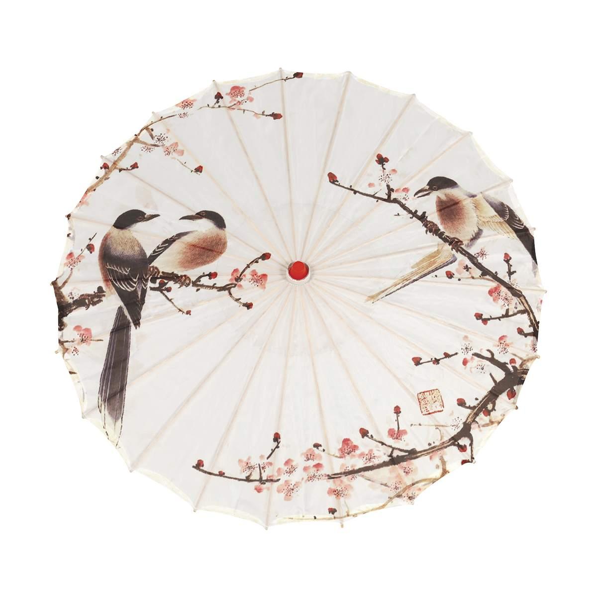 Ombrellino Legno e Carta con Decori Orientali cm.Ø82 |_905