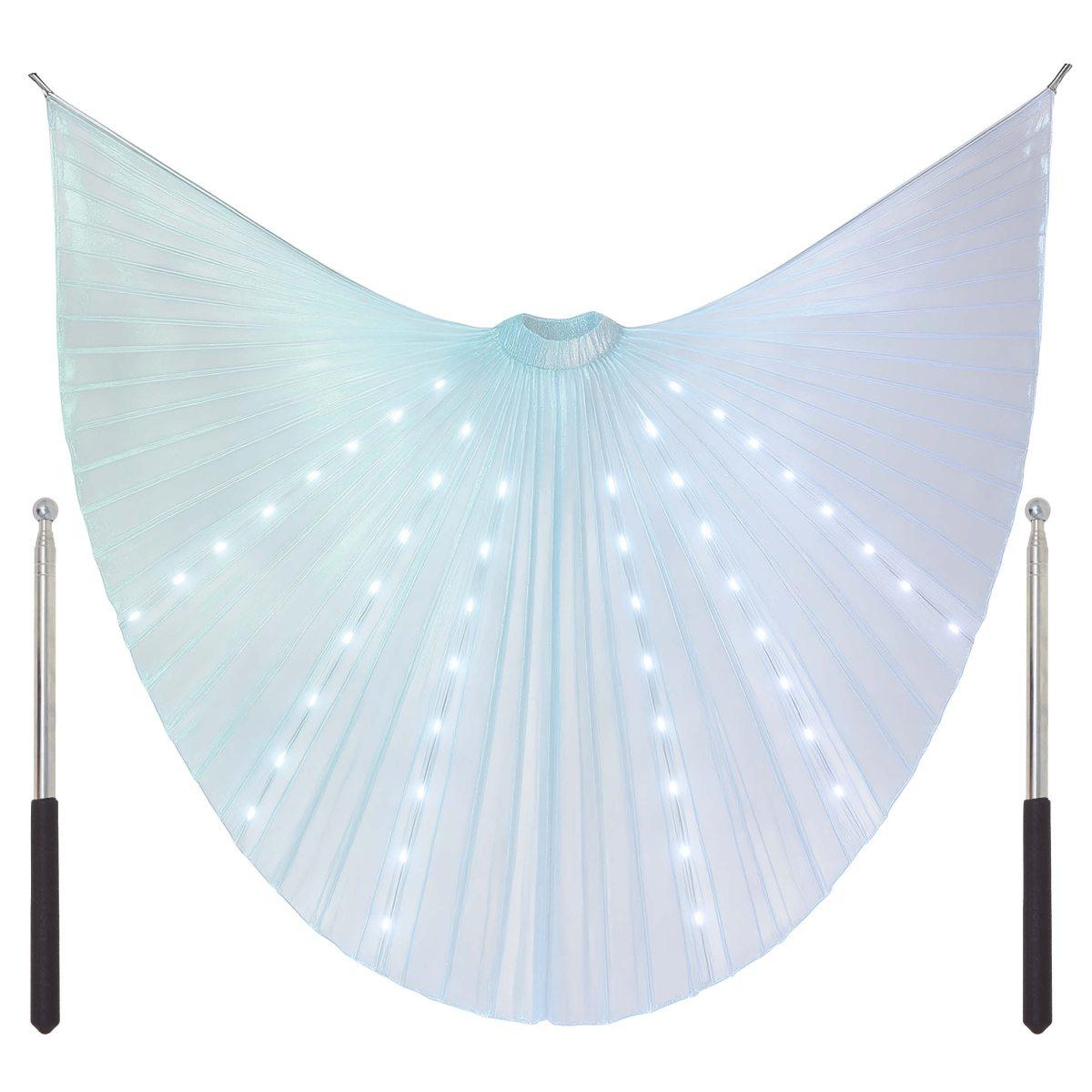 Mantello Iris Bianco con Bacchette e Luci cm.140 |_783