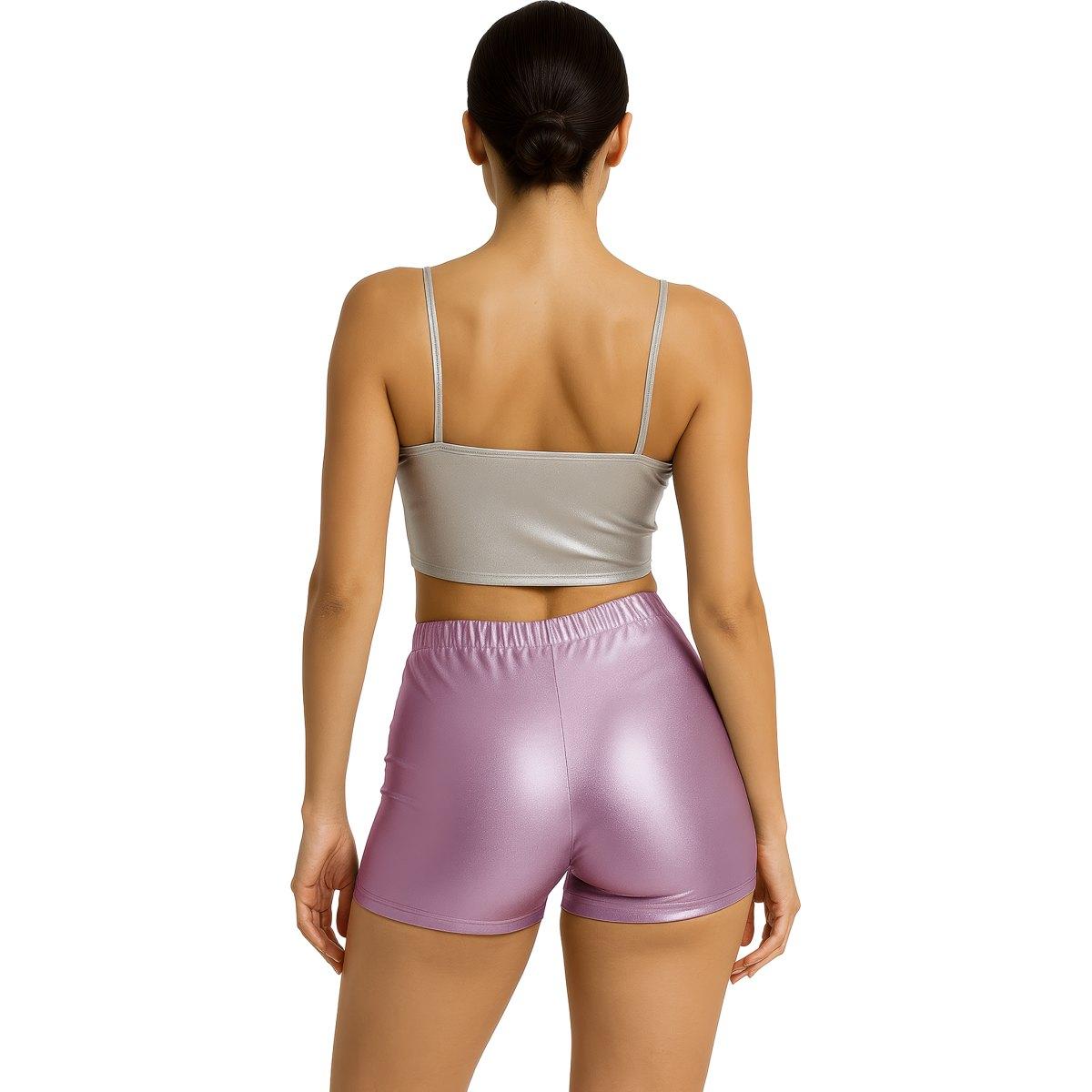 Pantaloncino Rosa Metallizzato |Donna