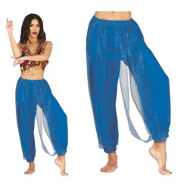 Pantalone Odalisca Danza del Ventre Blu |Donna
