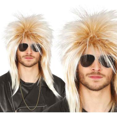Parrucca Punk Rock Bionda con Cresta |_340