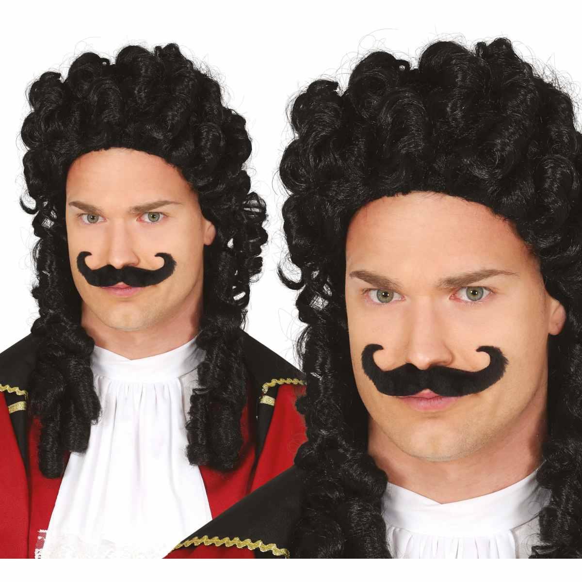 Parrucca Capitano Nera con Baffi |_647
