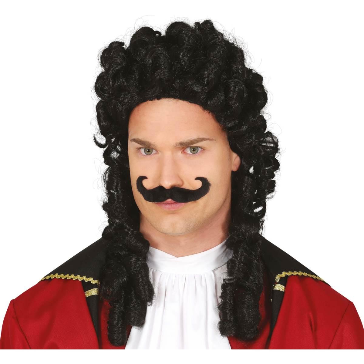 Parrucca Capitano Nera con Baffi |_647