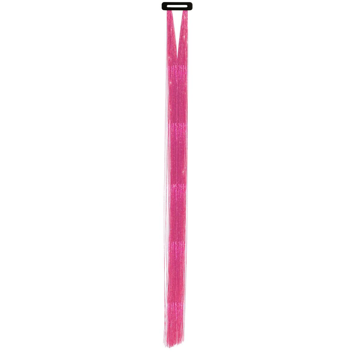 Extension capelli rosa glitter Set 3 pz