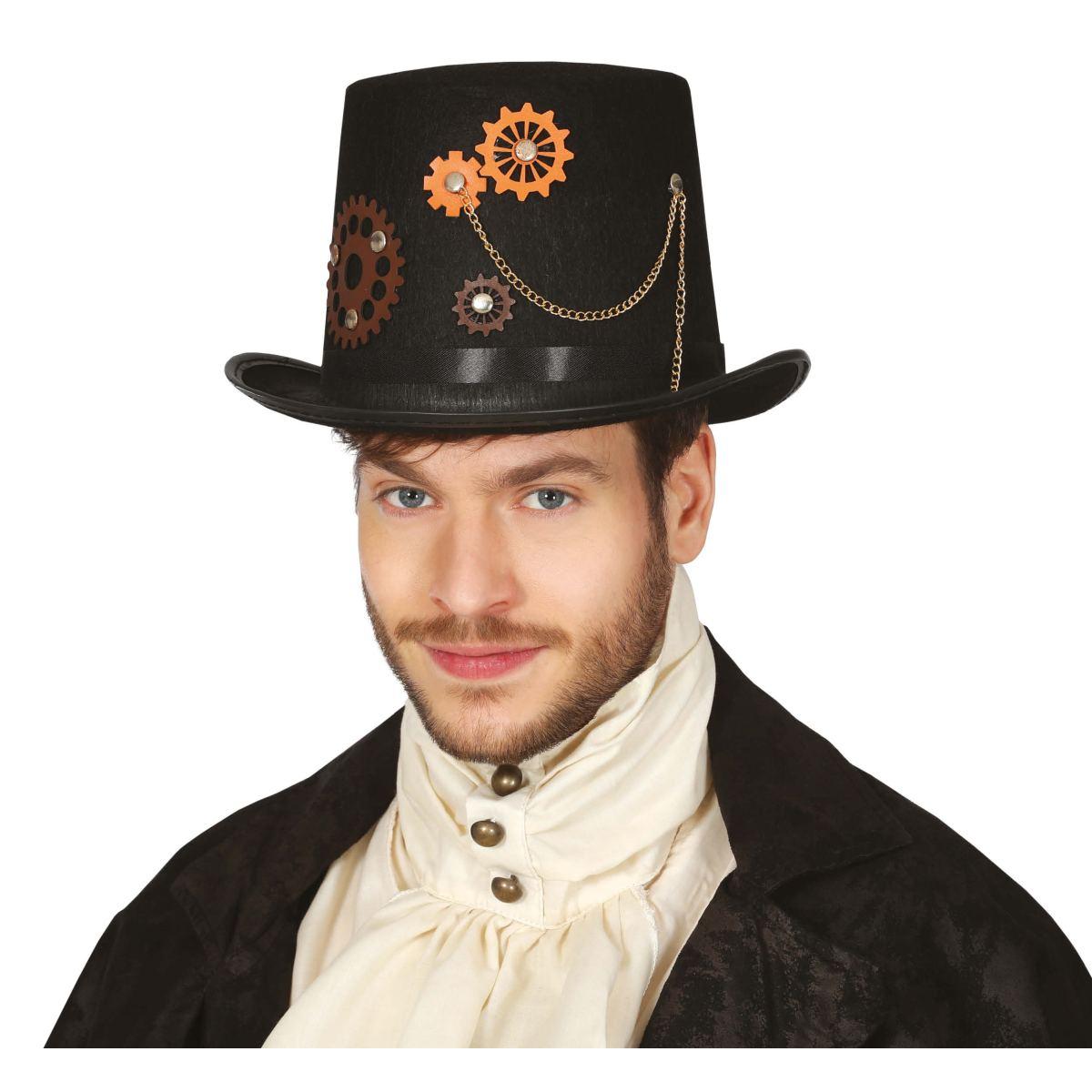 Cappello Steampunk Nero con Ingranagg |_524