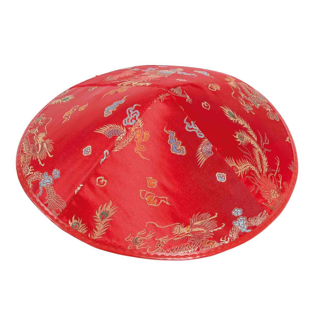 Cappello Cinese Rosso con Decori |_548