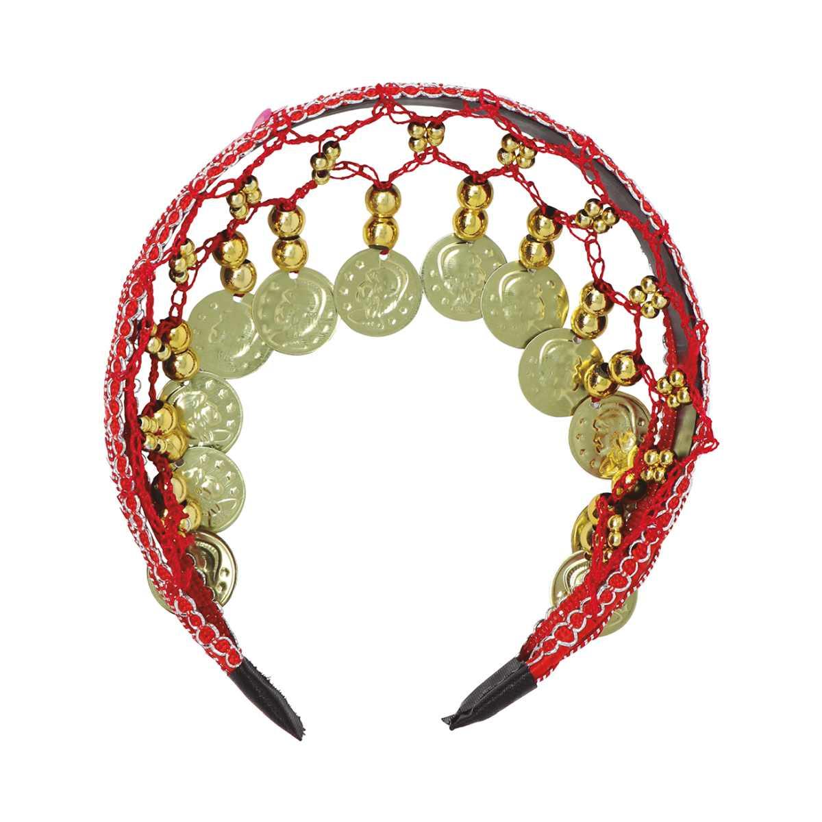 Copricapo Gitana Rosso con Monete |_795