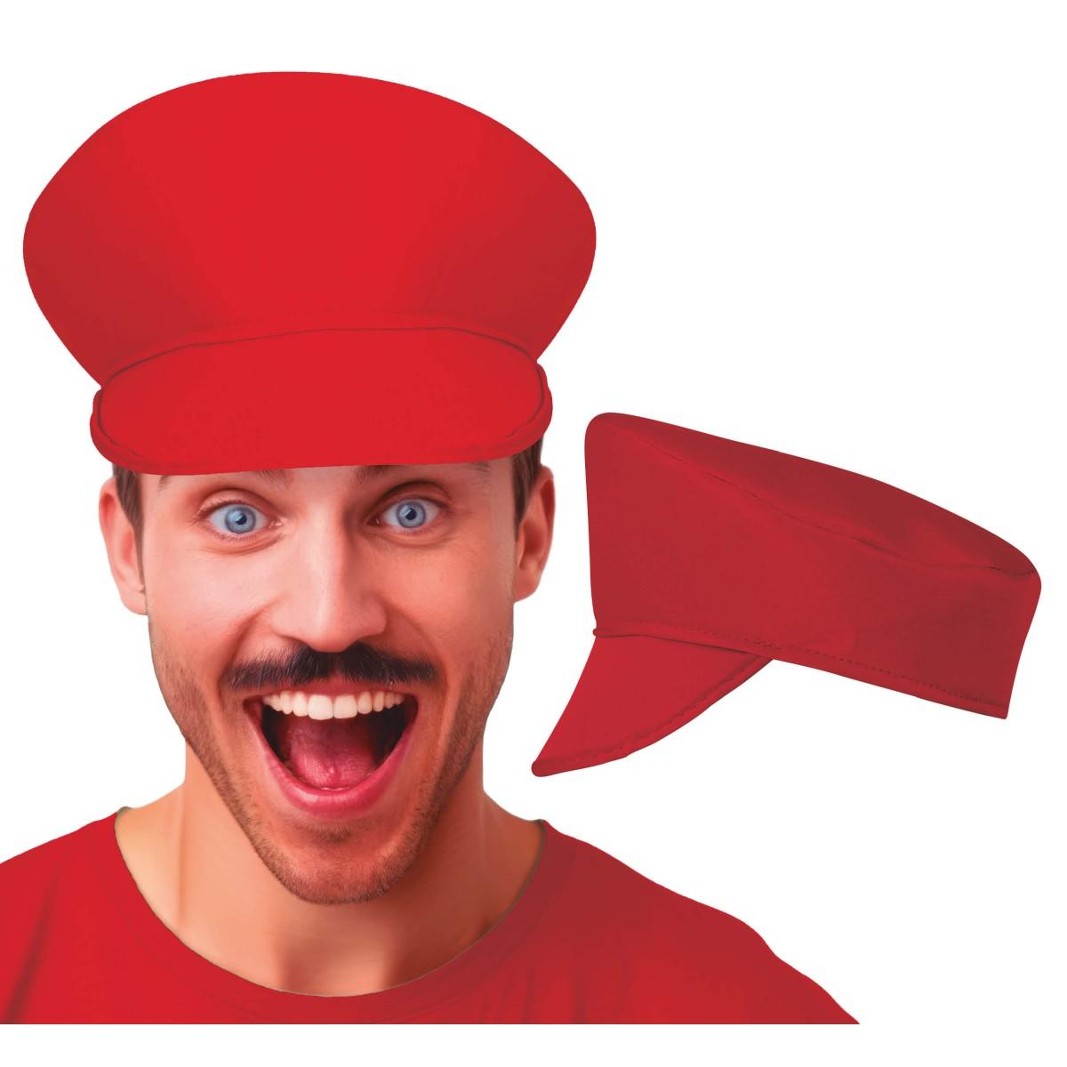 Cappello Berretto Tessuto Rosso con Visiera |_744