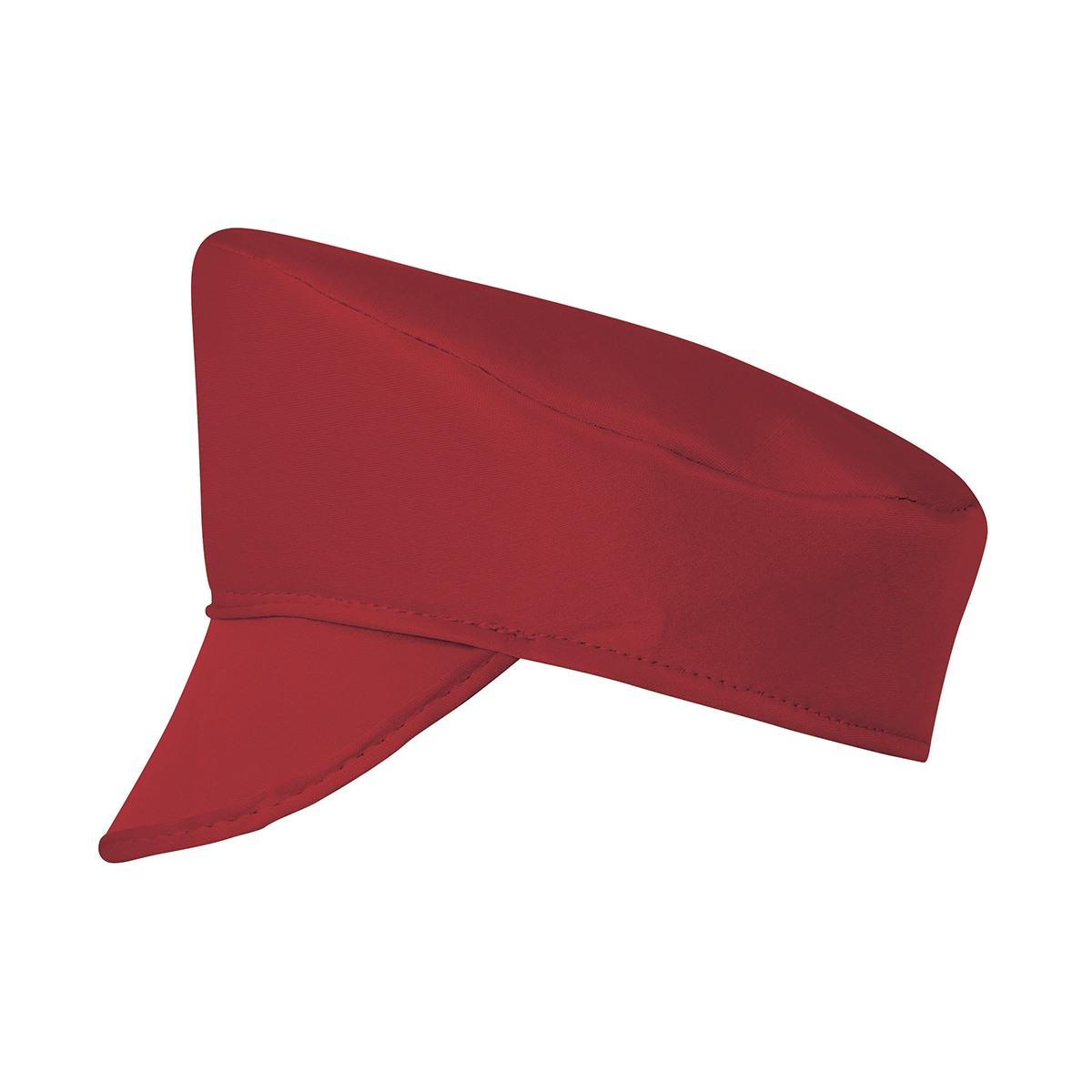 Cappello Berretto Tessuto Rosso con Visiera |_744