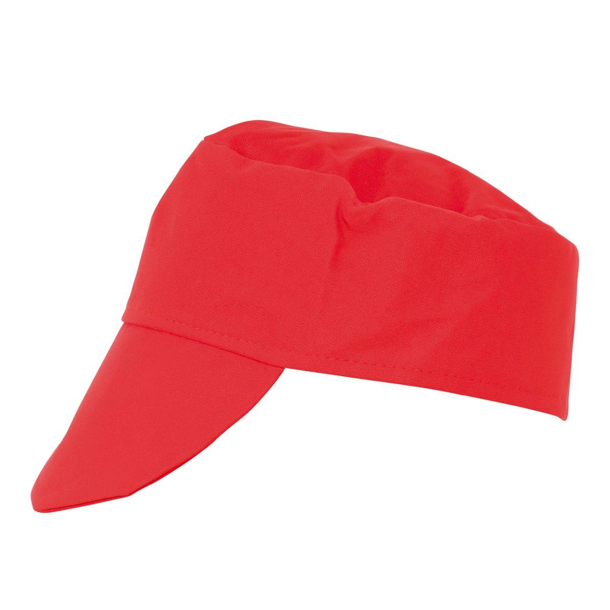 Cappello Berretto Tessuto Rosso con Visiera |_744