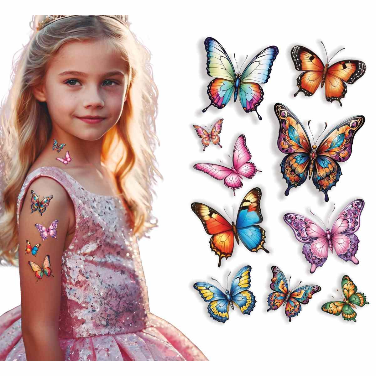 Tatuaggi Rimovibili Corpo Farfalle |_712