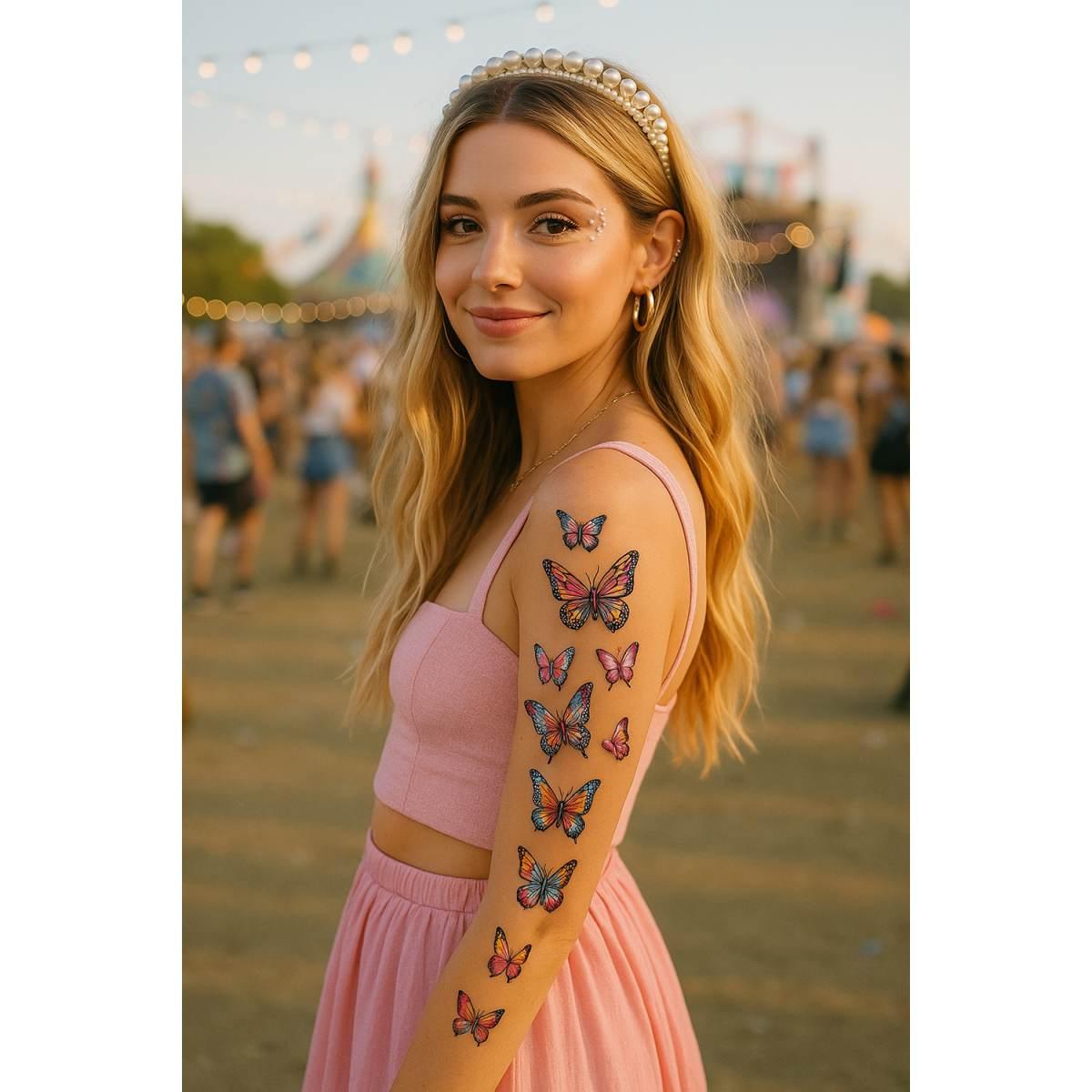 Tatuaggi Rimovibili Corpo Farfalle |_712