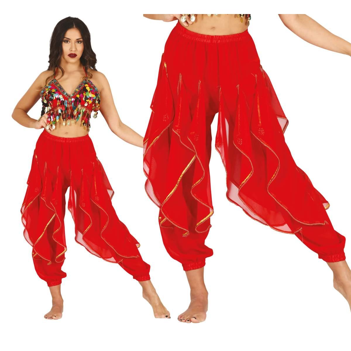 Pantalone Odalisca Danza del Ventre Rosso |Donna
