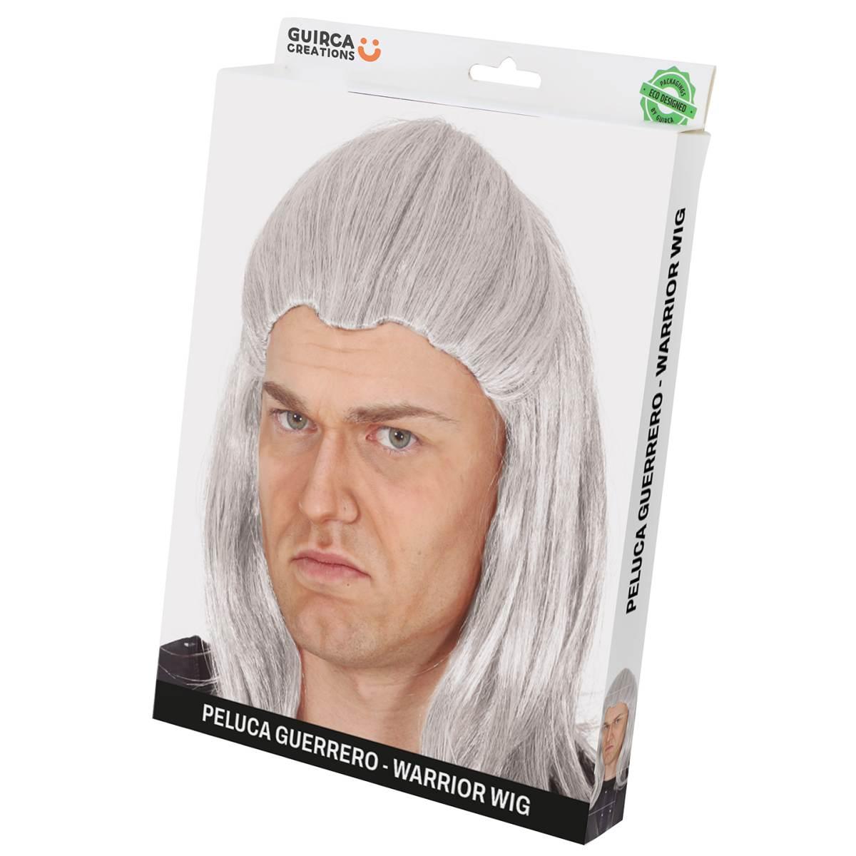 Parrucca Guerriero Stregone Grigia |_587