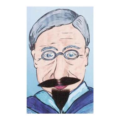 Baffi Neri Moschettiere con Pizzetto e Adesivo |Orlob