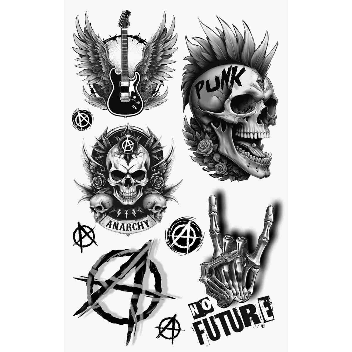 Tatuaggi Viso Corpo Rimovibili Punk |_743