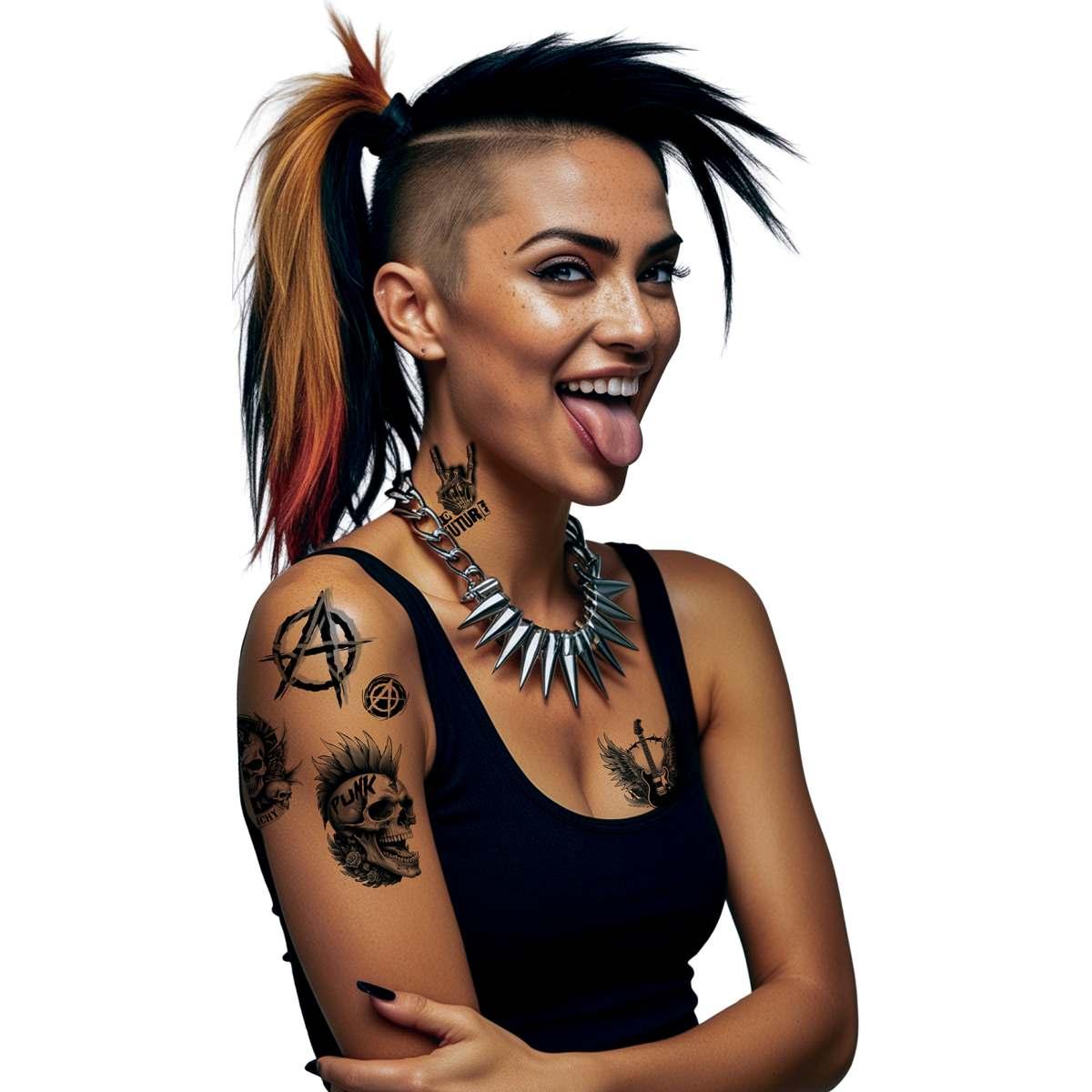 Tatuaggi Viso Corpo Rimovibili Punk |_743