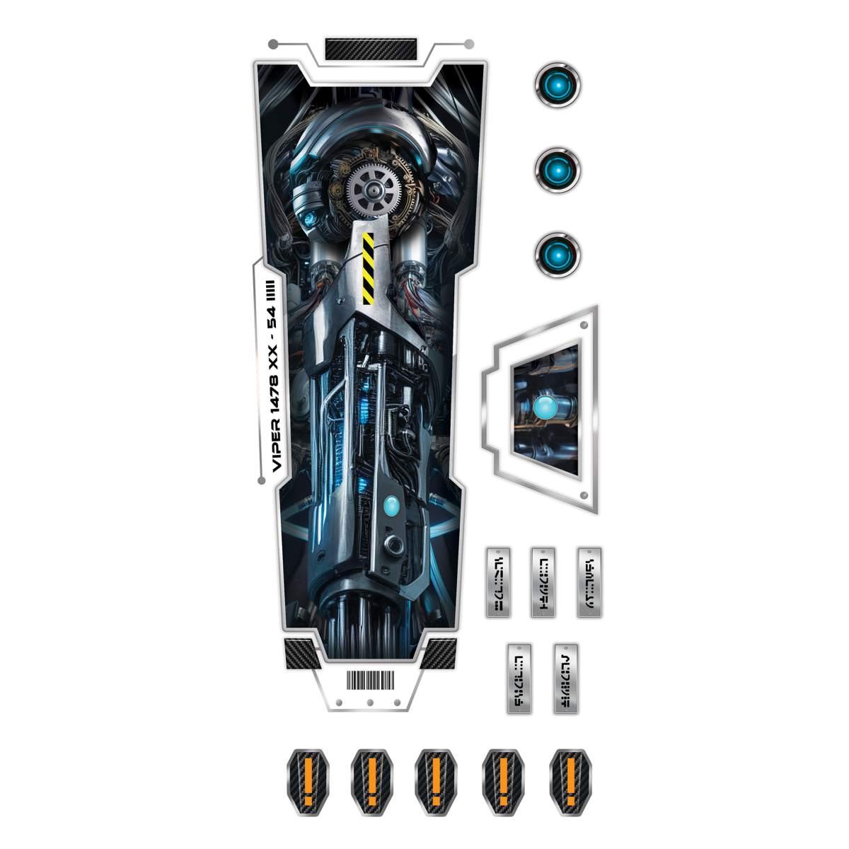 Tatuaggi Corpo Rimovibili Futuristici |Guirca_774