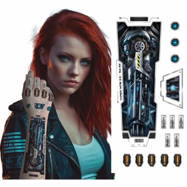 Tatuaggi Corpo Rimovibili Futuristici |Guirca_774