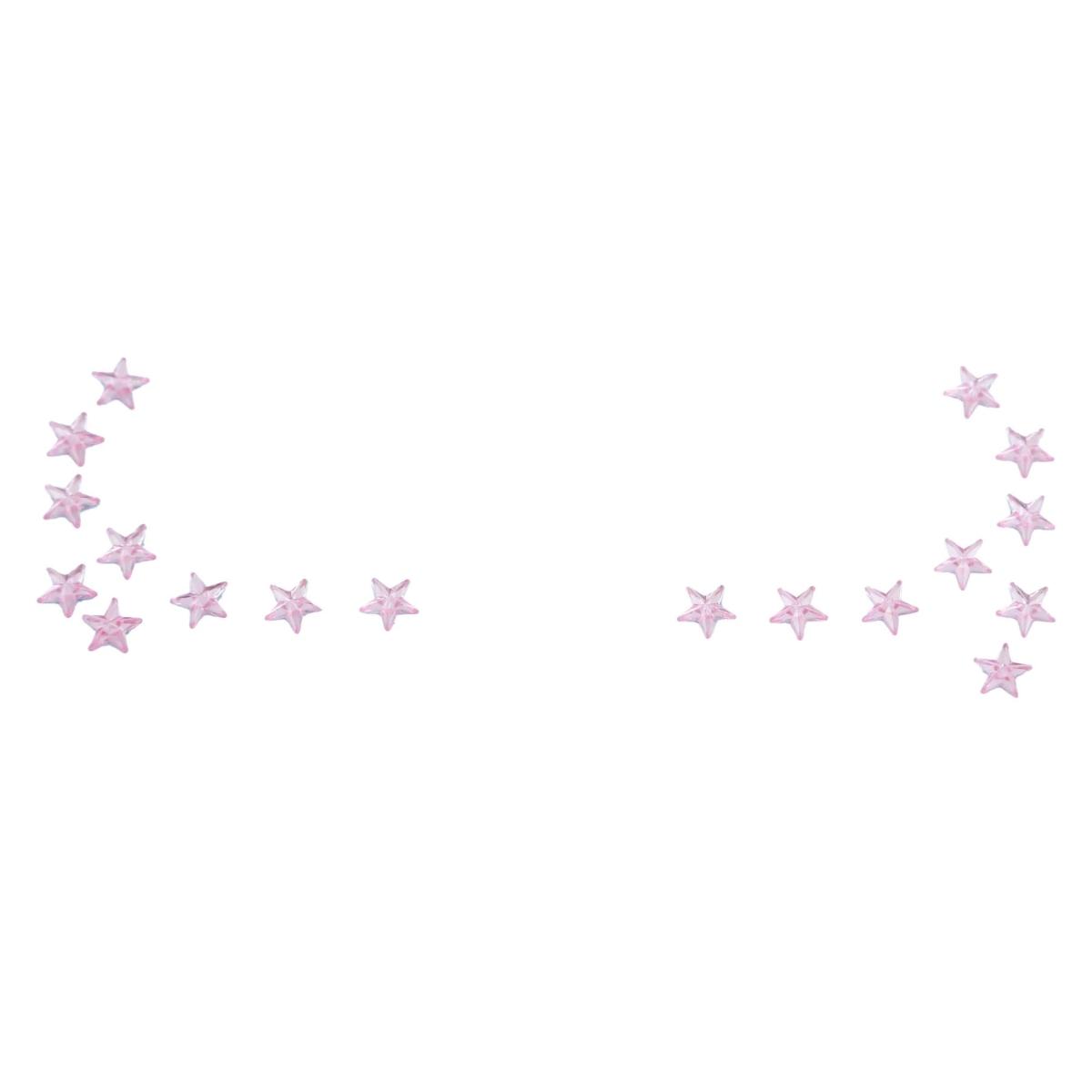 Tatuaggi Viso Rimovibili Stelle Rosa |_791