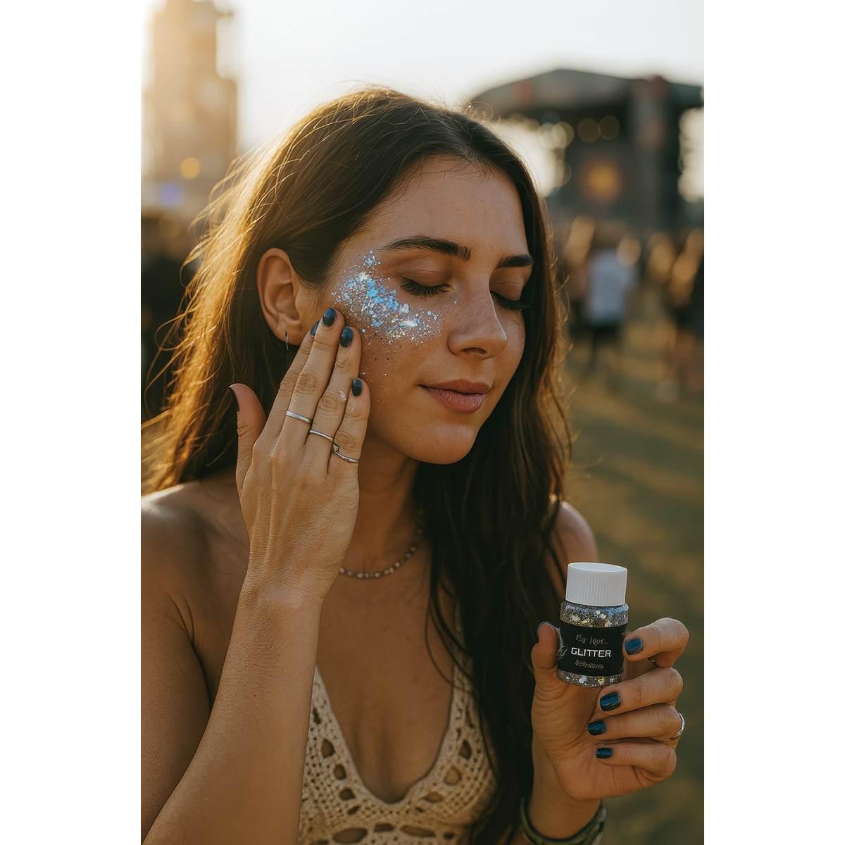 Trucco Gel Glitter Argento gr.20 |_050