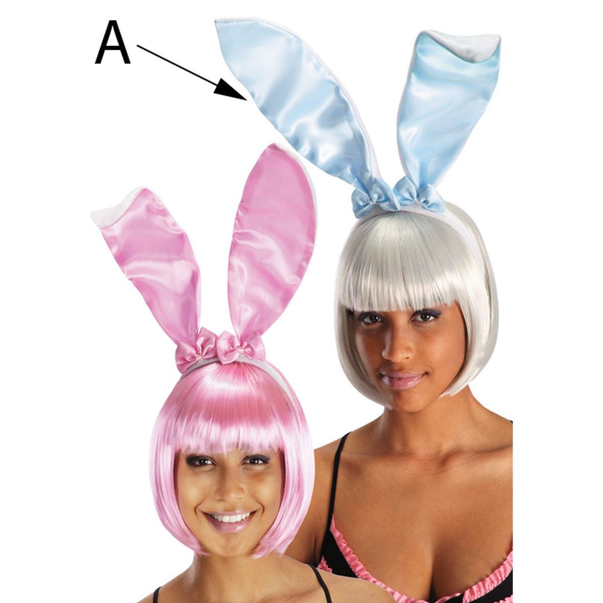 Cerchietto Coniglio con Orecchie 2 Colori Rosa e Azzurro |Carnival Toys