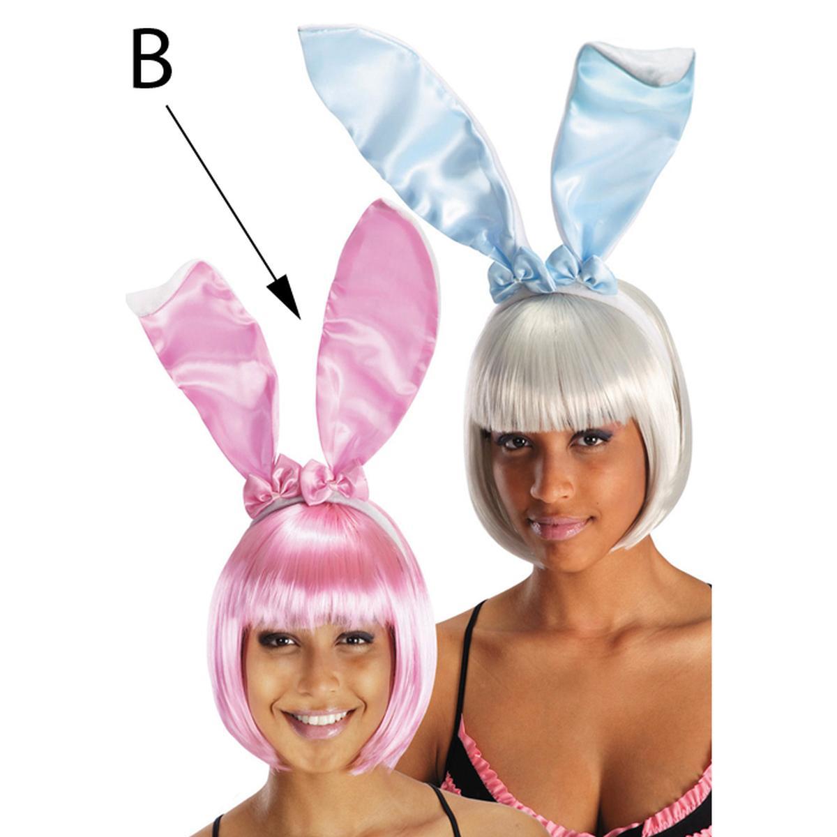 Cerchietto Coniglio con Orecchie 2 Colori Rosa e Azzurro |Carnival Toys