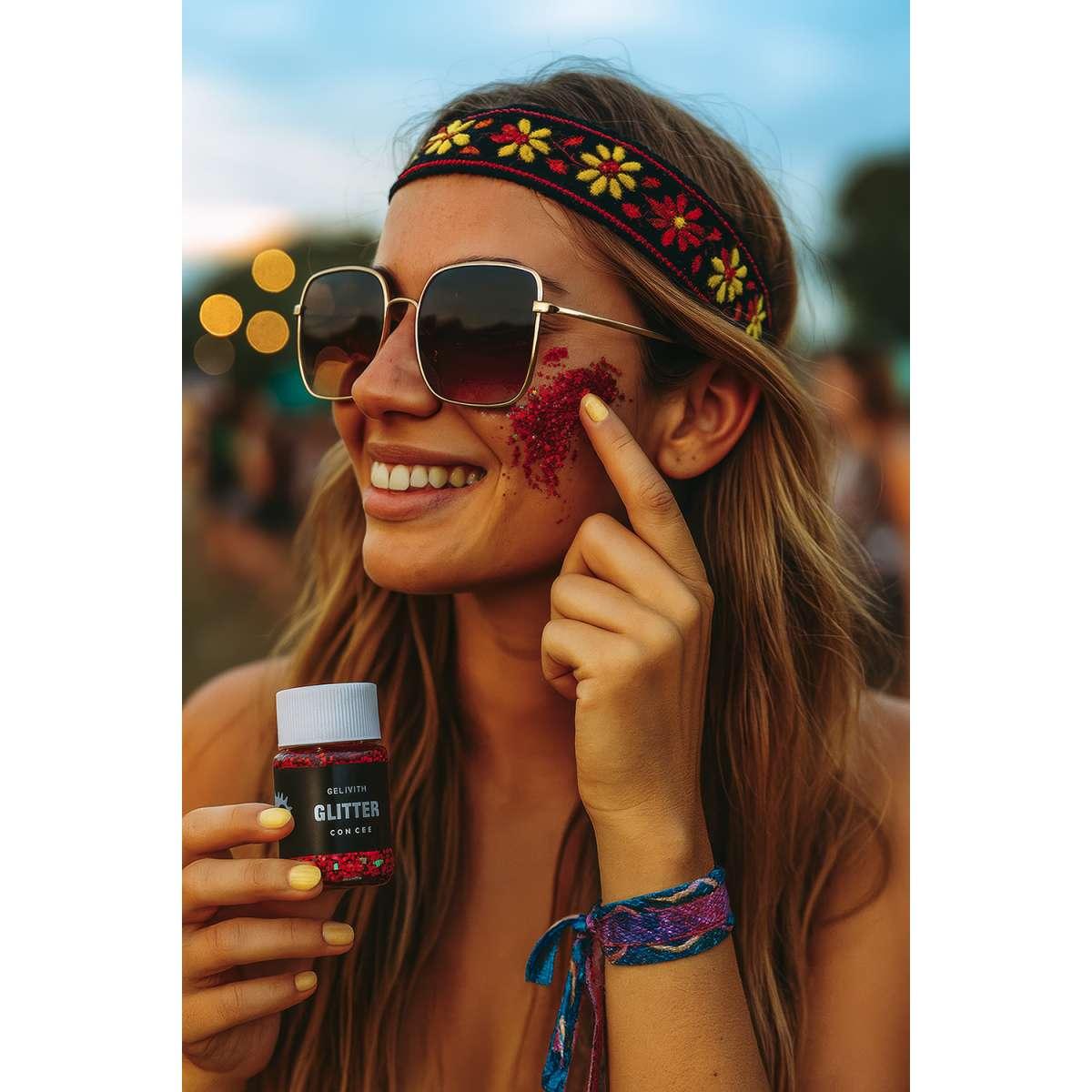 Trucco Gel Glitter Rosso gr.20 |_016