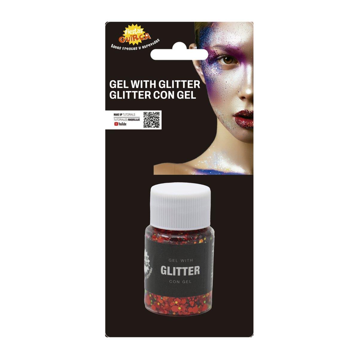 Trucco Gel Glitter Rosso gr.20 |_016