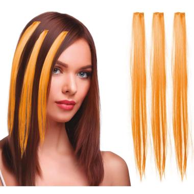 Estensione Capelli Arancione cm.50 pz.3 |_394